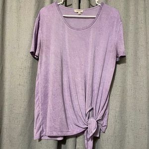 Size Large Lavender Tie Bottom Boutique Top
